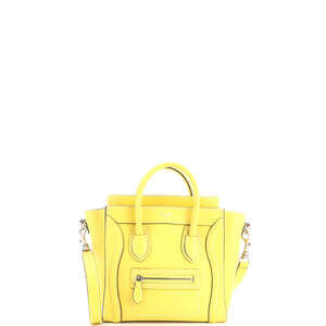 Celine Nano Luggage Bag Grainy Leather